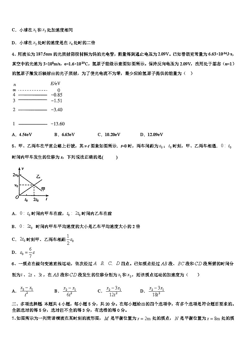 2026届广东省廉江中学高考临考冲刺物理试卷含解析第2页