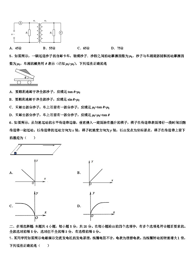 2026届广东省六校重点中学高考仿真卷物理试卷含解析第2页