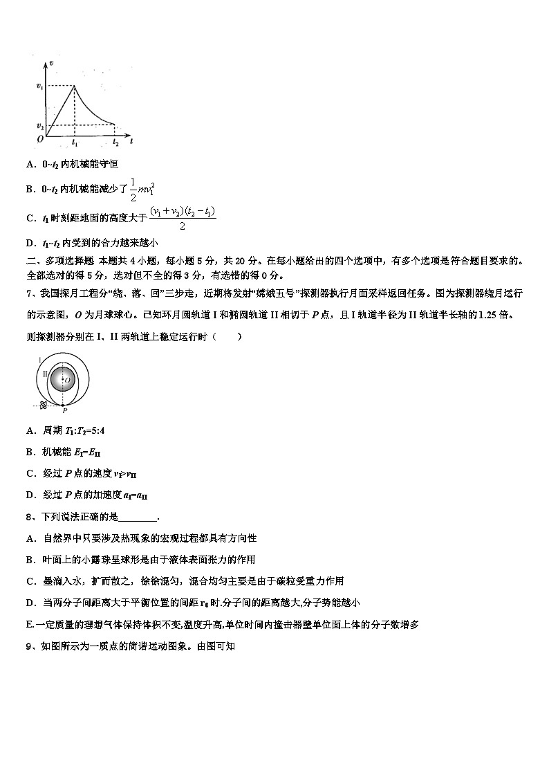 2026届广东省茂名市高州市石鼓中学高考适应性考试物理试卷含解析第3页