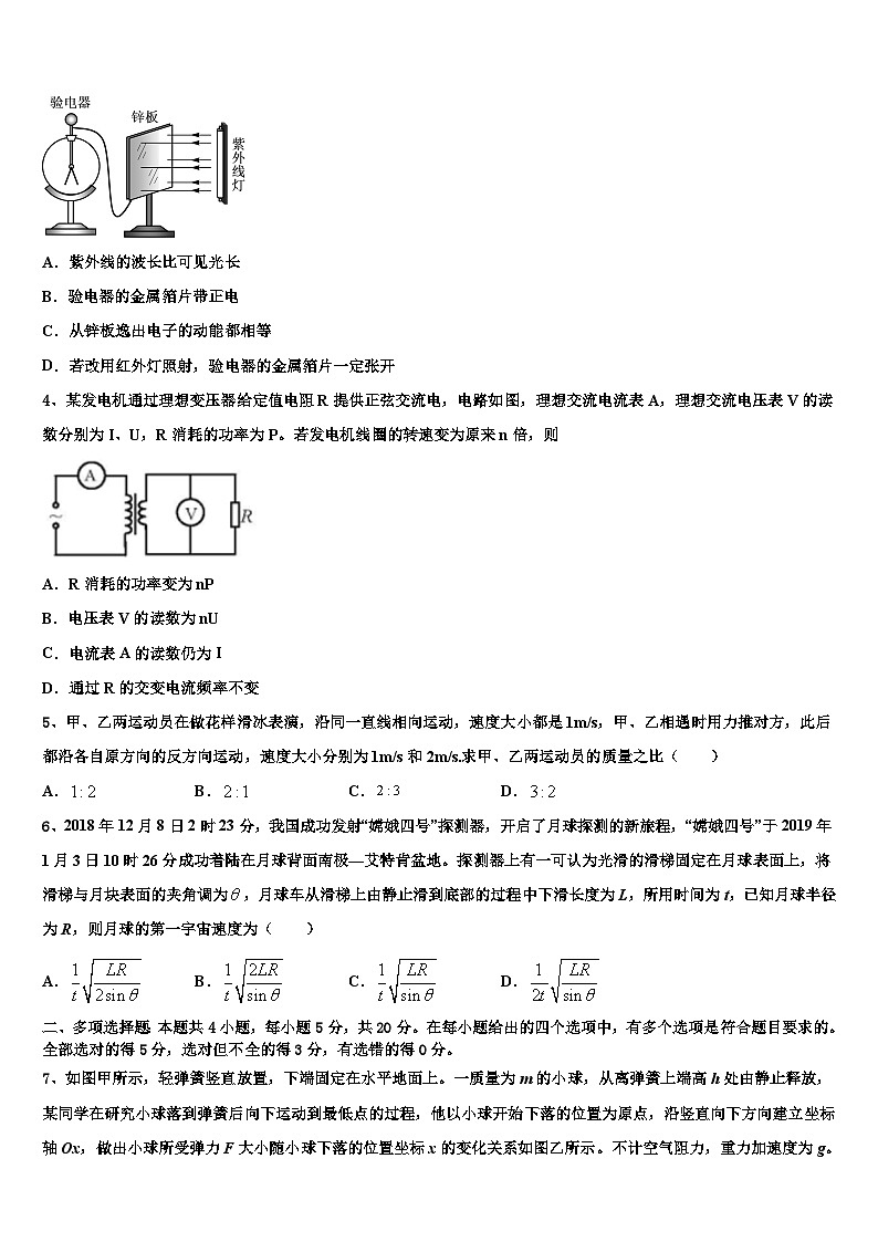 2026届广东省茂名市高考物理四模试卷含解析第2页
