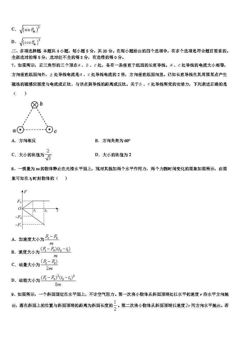 2026届广东省普宁市第一中学高考物理倒计时模拟卷含解析第3页