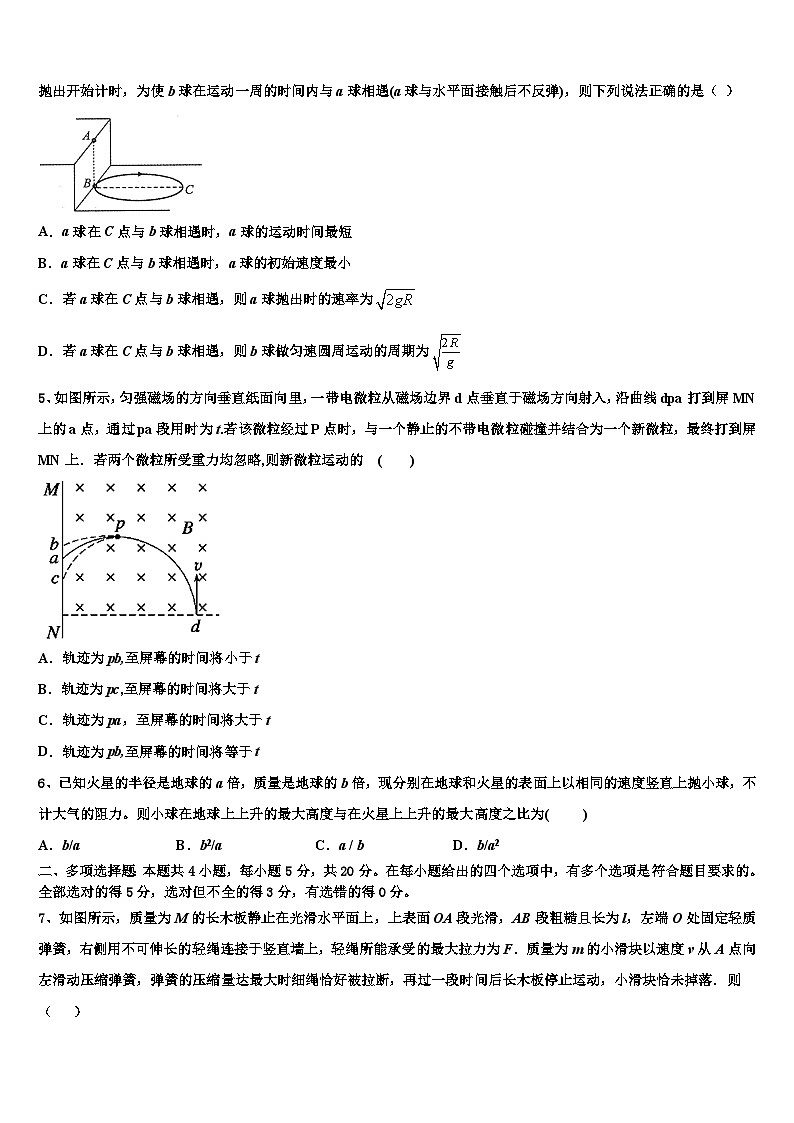2026届广东省汕头市潮阳区高考物理四模试卷含解析第2页