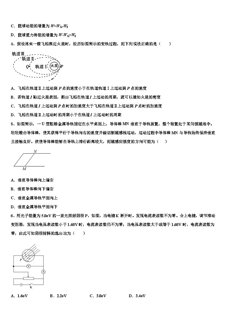 2026届广东省清远市第一中学高考压轴卷物理试卷含解析第2页