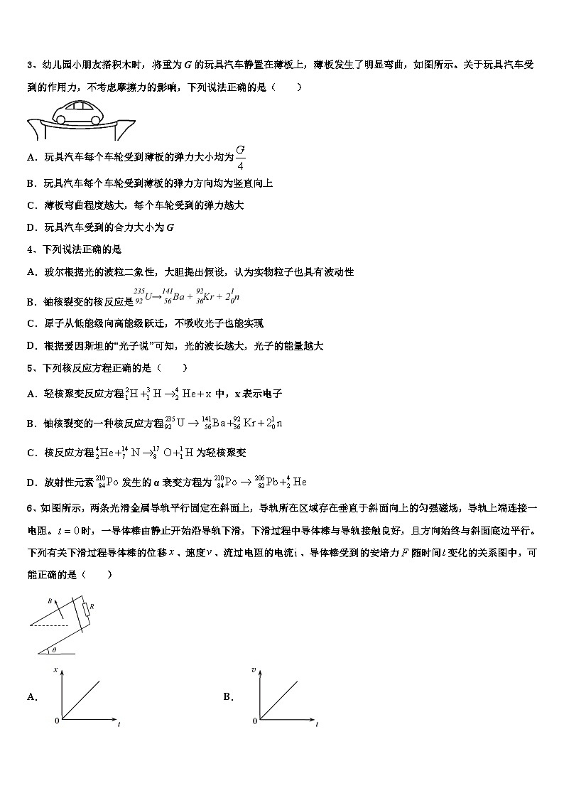 2026届广东省阳江市高考考前模拟物理试题含解析第2页