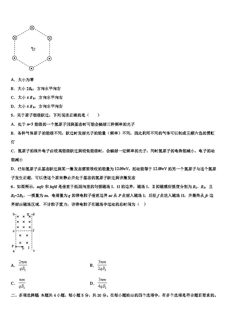 2026届广东省湛江市大成中学高考物理二模试卷含解析第2页