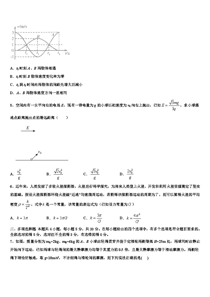 2026届广东省遂溪县第三中学高考考前提分物理仿真卷含解析第2页