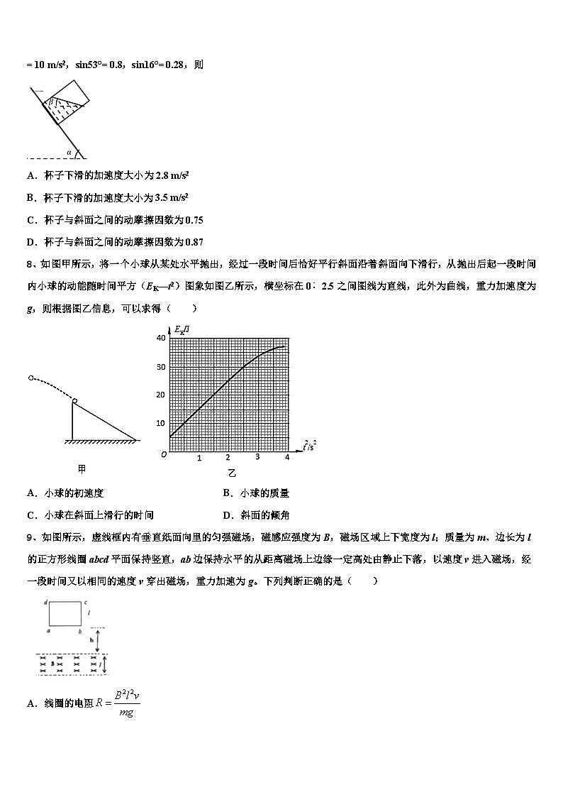 2026届广东省深圳市罗湖外语学校高三六校第一次联考物理试卷含解析第3页