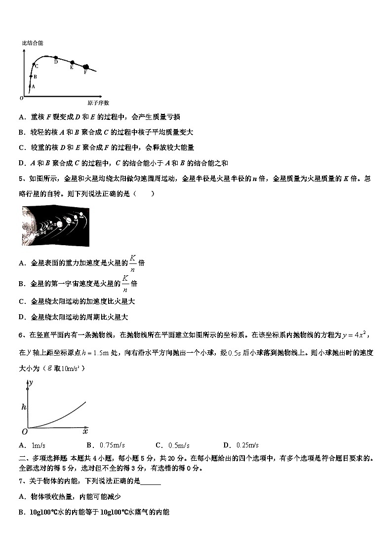 2026届广东省云浮市高三第六次模拟考试物理试卷含解析第2页