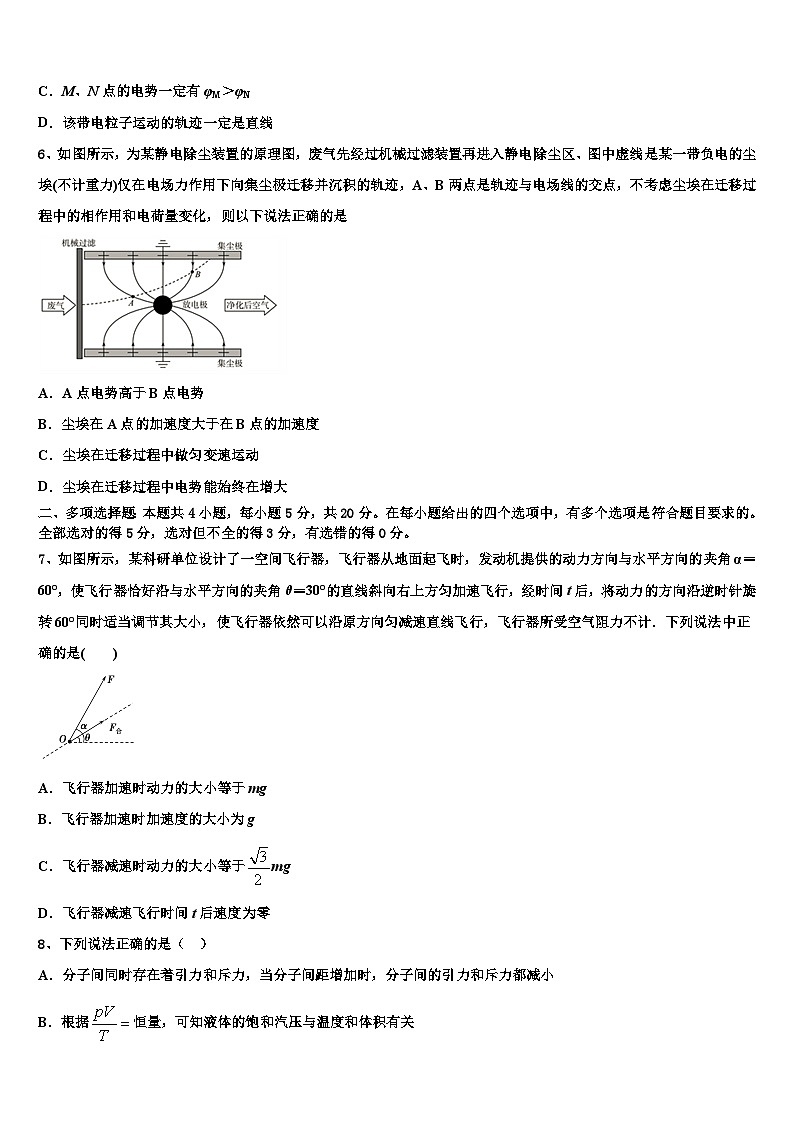 2026届广东省清远市第三中学高三第一次模拟考试物理试卷含解析第3页