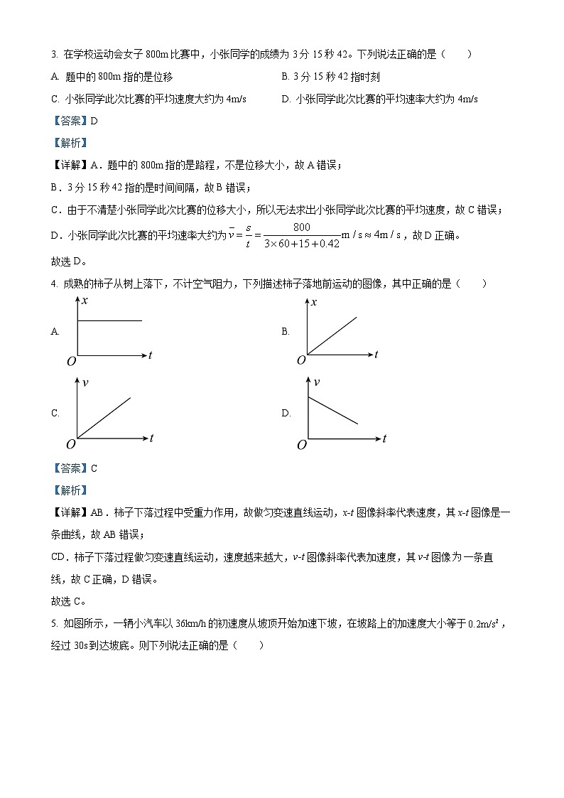 浙江省县域教研联盟2025-2026学年高二上学期学业水平模拟考试物理试题 Word版含解析第2页