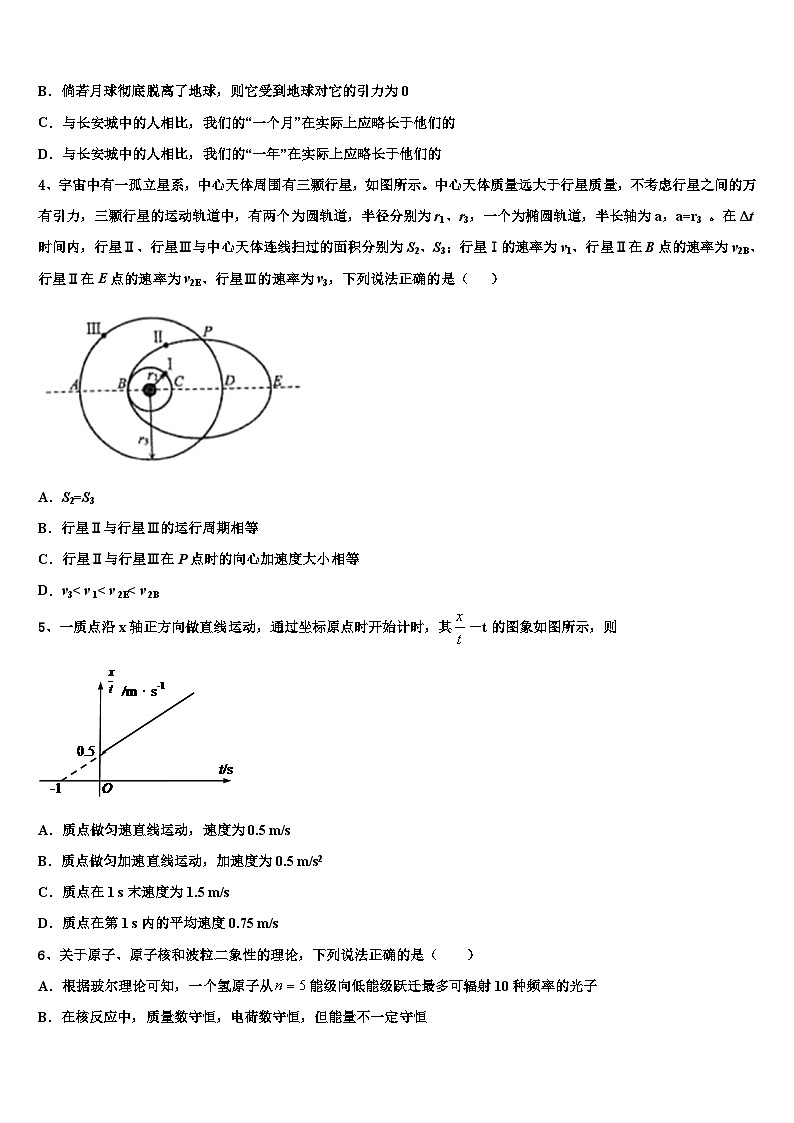 2026届广西省贵港市高考物理必刷试卷含解析第2页