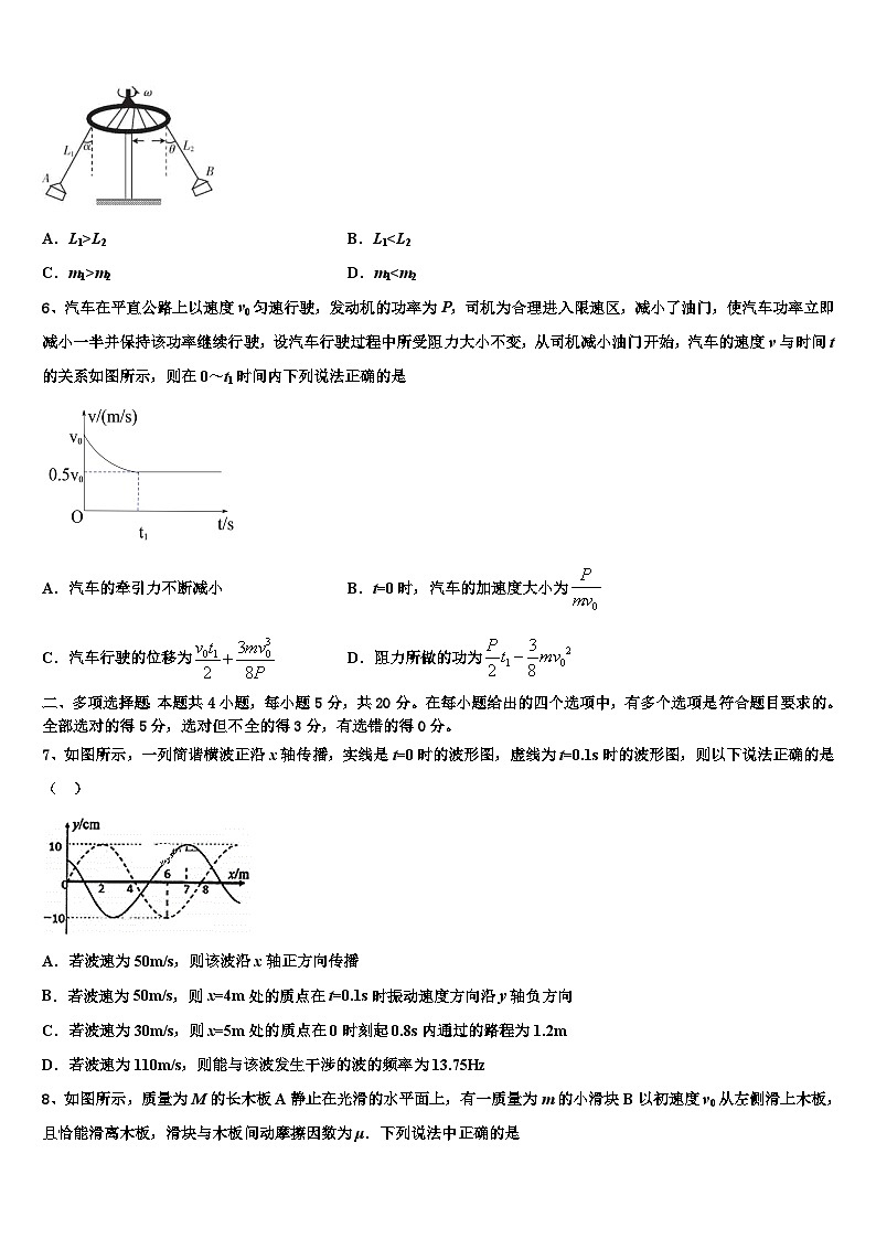 2026届广西五市高考物理考前最后一卷预测卷含解析第3页