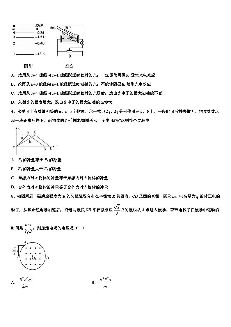 2026届广西武鸣高中高考物理一模试卷含解析第2页
