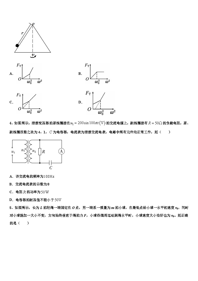 2026届广西示范中学高三下学期一模考试物理试题含解析第2页