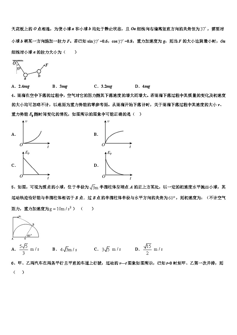 2026届广西钦州市钦州港经济技术开发区高三下第一次测试物理试题含解析第2页
