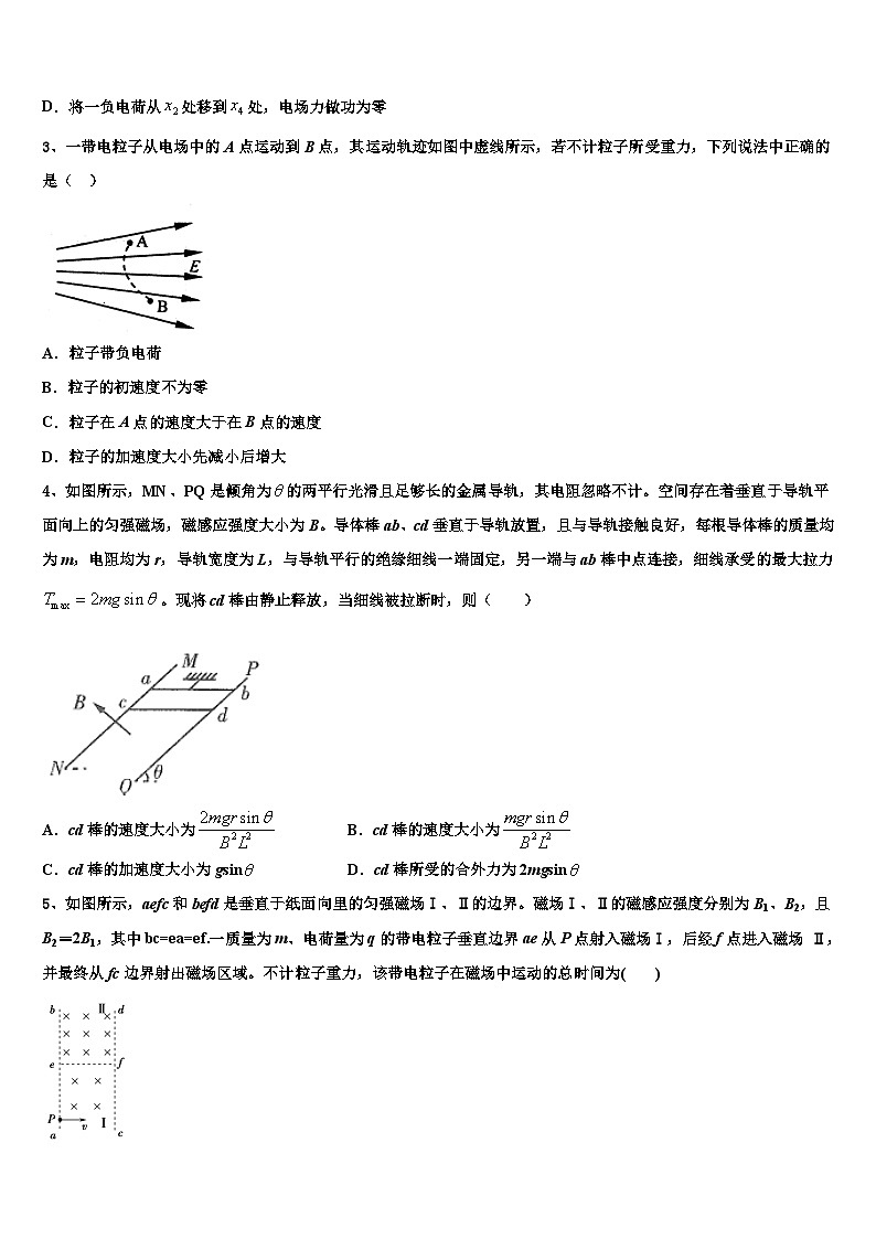 2026届广西南宁市“4+N”高中联合体高三下学期第六次检测物理试卷含解析第2页