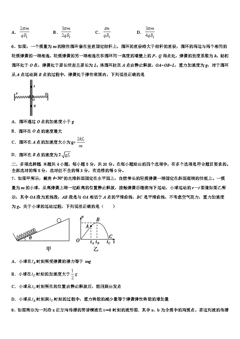 2026届广西南宁市“4+N”高中联合体高三下学期第六次检测物理试卷含解析第3页