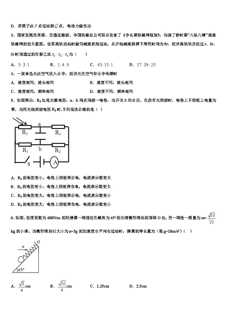 2026届贵州凯里一中高考全国统考预测密卷物理试卷含解析第2页