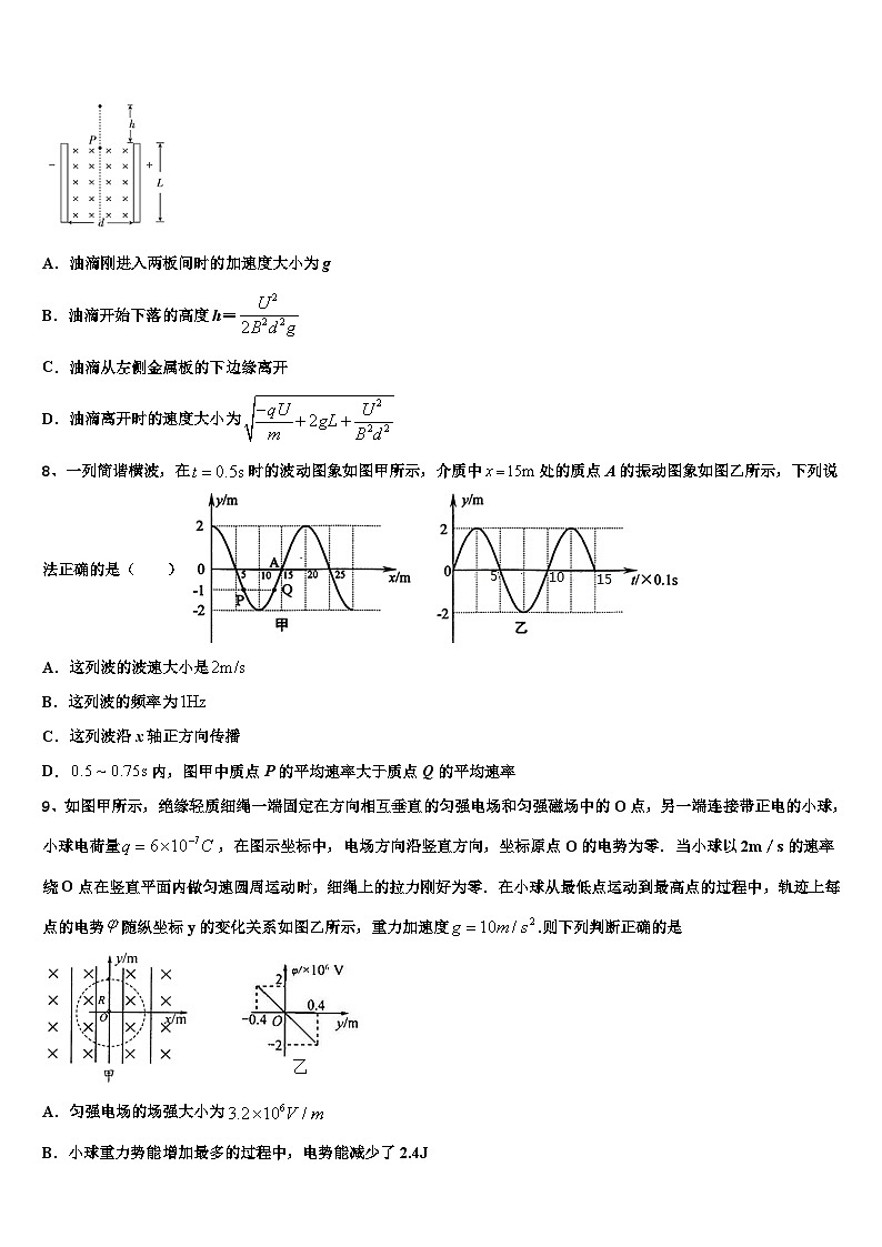 2026届广州天河区一一三中高三第二次诊断性检测物理试卷含解析第3页