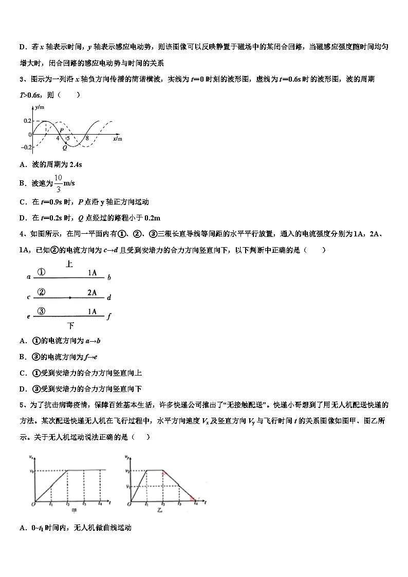 2026届贵州省凯里市一中高考考前提分物理仿真卷含解析第2页