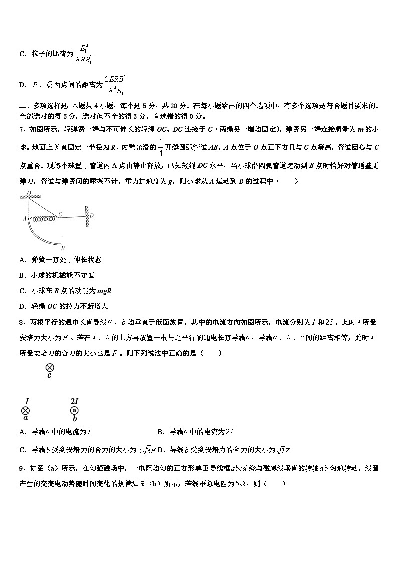 2026届贵州省盘县四中高考物理押题试卷含解析第3页