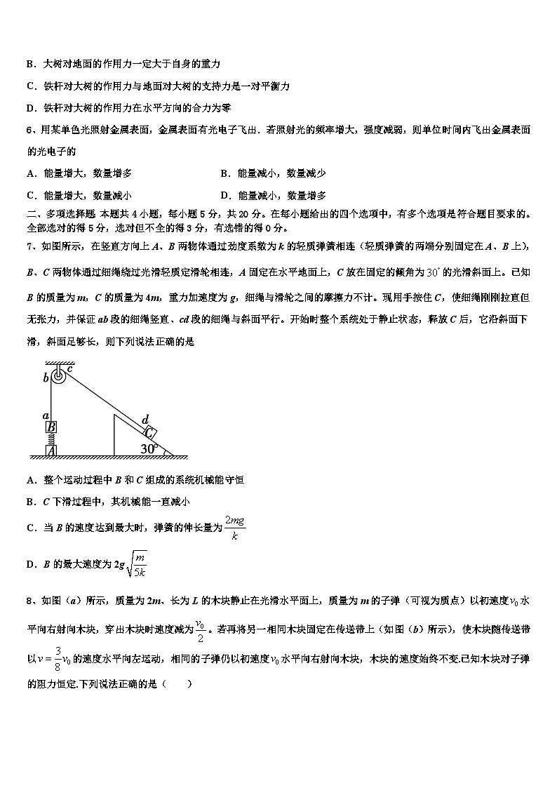 2026届贵州省黔东南州名校高三（最后冲刺）物理试卷含解析第3页