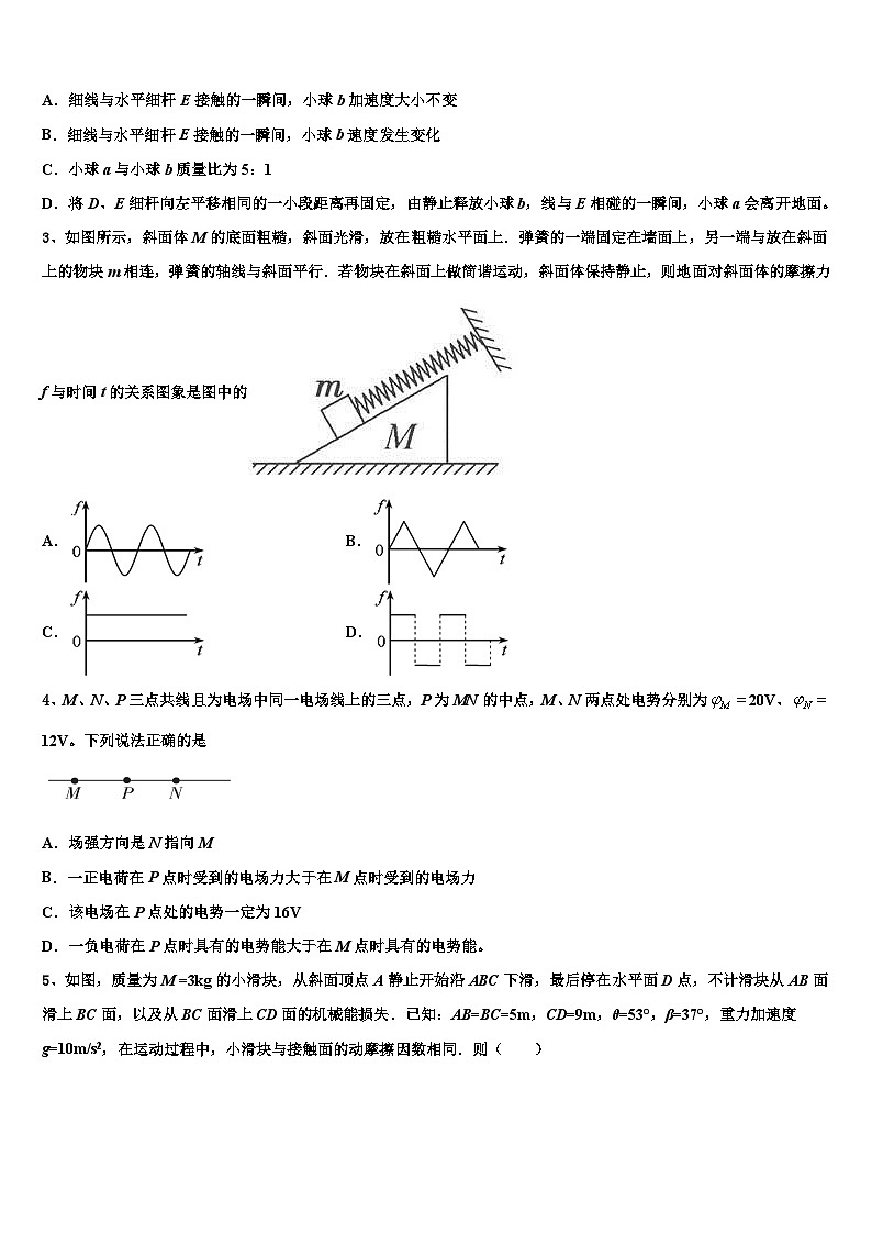 2026届贵州省遵义第四中学高考冲刺物理模拟试题含解析第2页