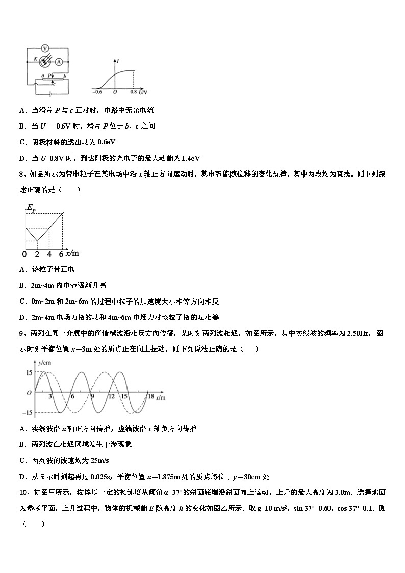 2026届贵州省遵义市省级示范高中高考仿真模拟物理试卷含解析第3页