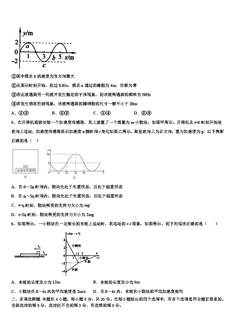 2026届贵州省遵义市重点中学高考考前提分物理仿真卷含解析第2页