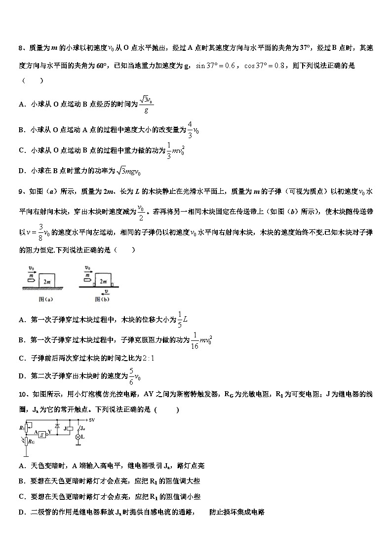 2026届海南省文昌市文昌中学高三最后一卷物理试卷含解析第3页