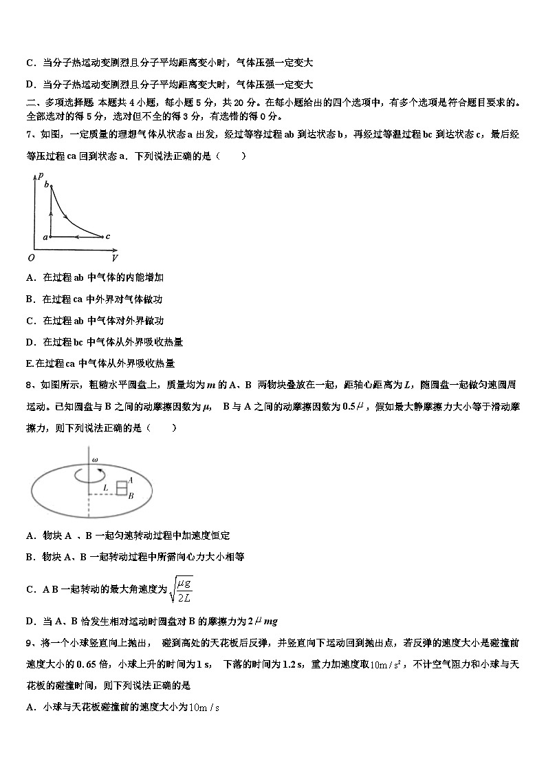 2026届海南省（海南中学高考适应性考试物理试卷含解析第3页