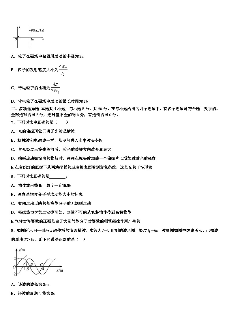 2026届海南省临高县波莲中学高考冲刺物理模拟试题含解析第3页