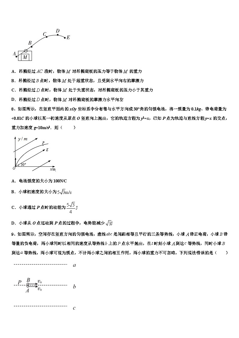 2026届海南省临高县临高中学高三第四次模拟考试物理试卷含解析第3页