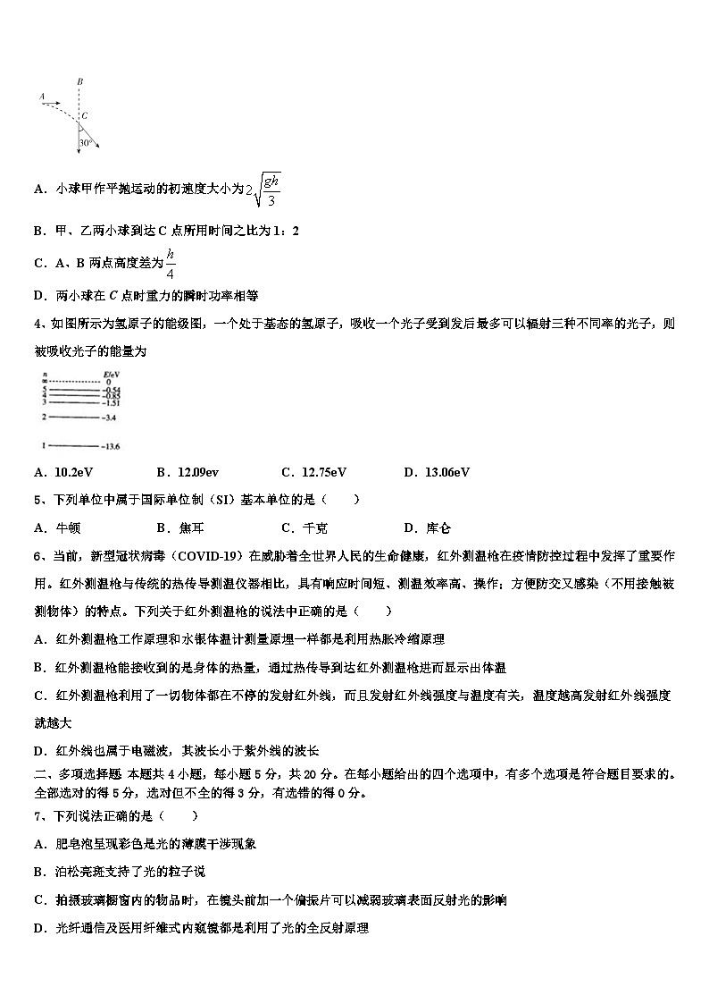 2026届海南省重点中学高三下学期联合考试物理试题含解析第2页