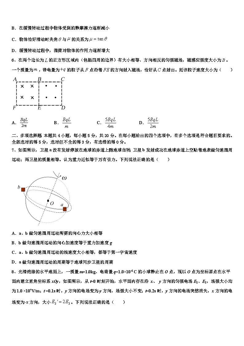 2026届河北省鹿泉一中等名校高考冲刺模拟物理试题含解析第3页