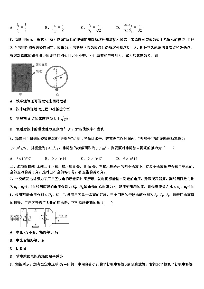 2026届合肥一六八中学高考物理倒计时模拟卷含解析第2页