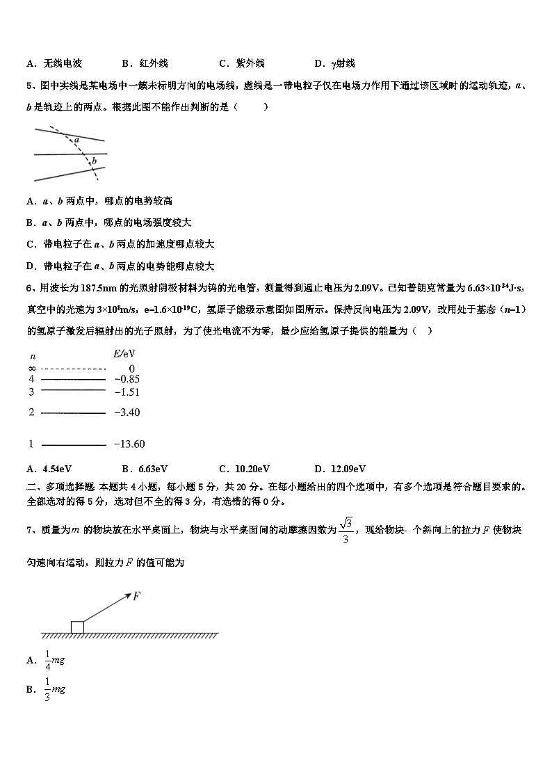 2026届河北省承德实验中学高考仿真模拟物理试卷含解析第2页