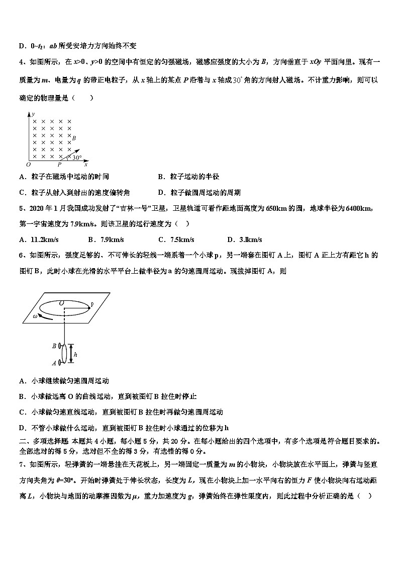 2026届河北省保定市博野县高三二诊模拟考试物理试卷含解析第2页