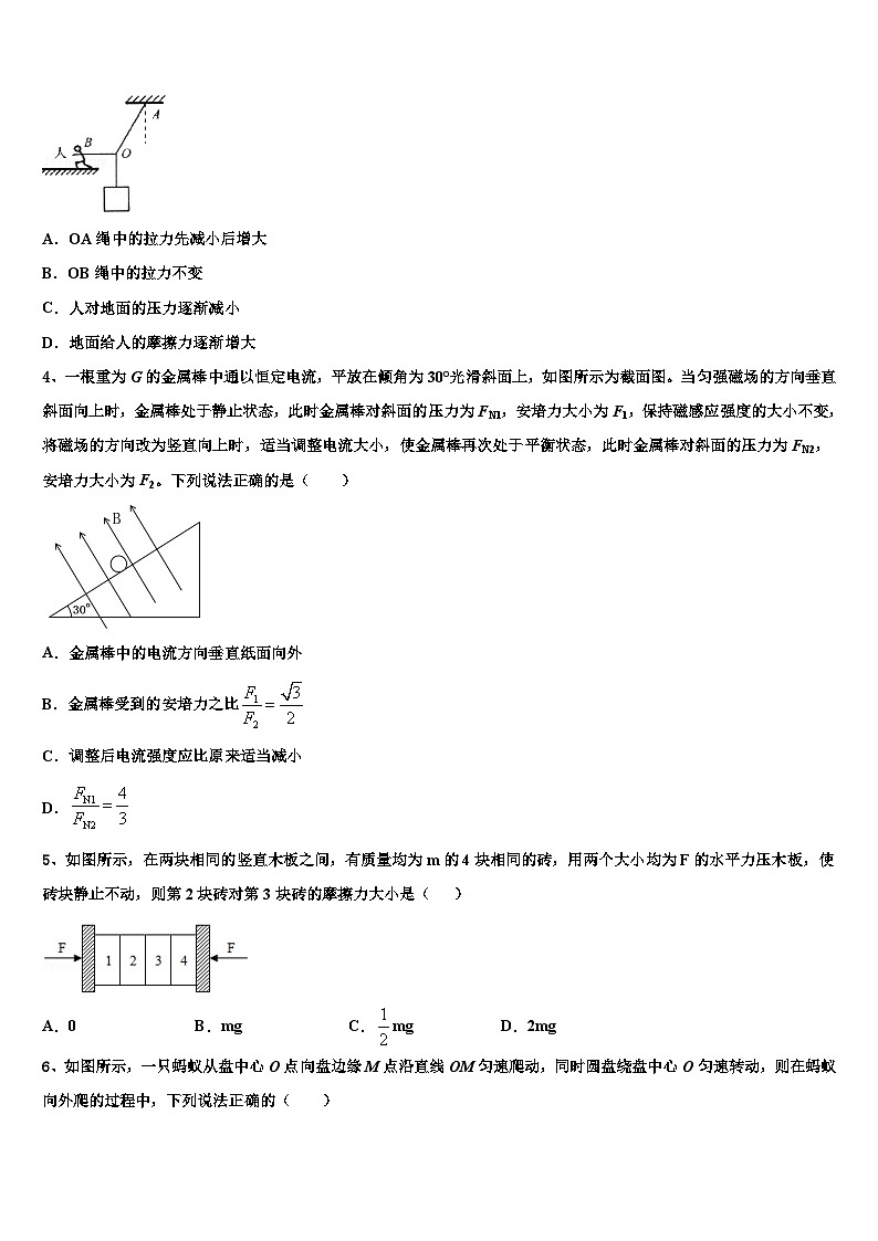 2026届河北省承德市第八中学高三压轴卷物理试卷含解析第2页