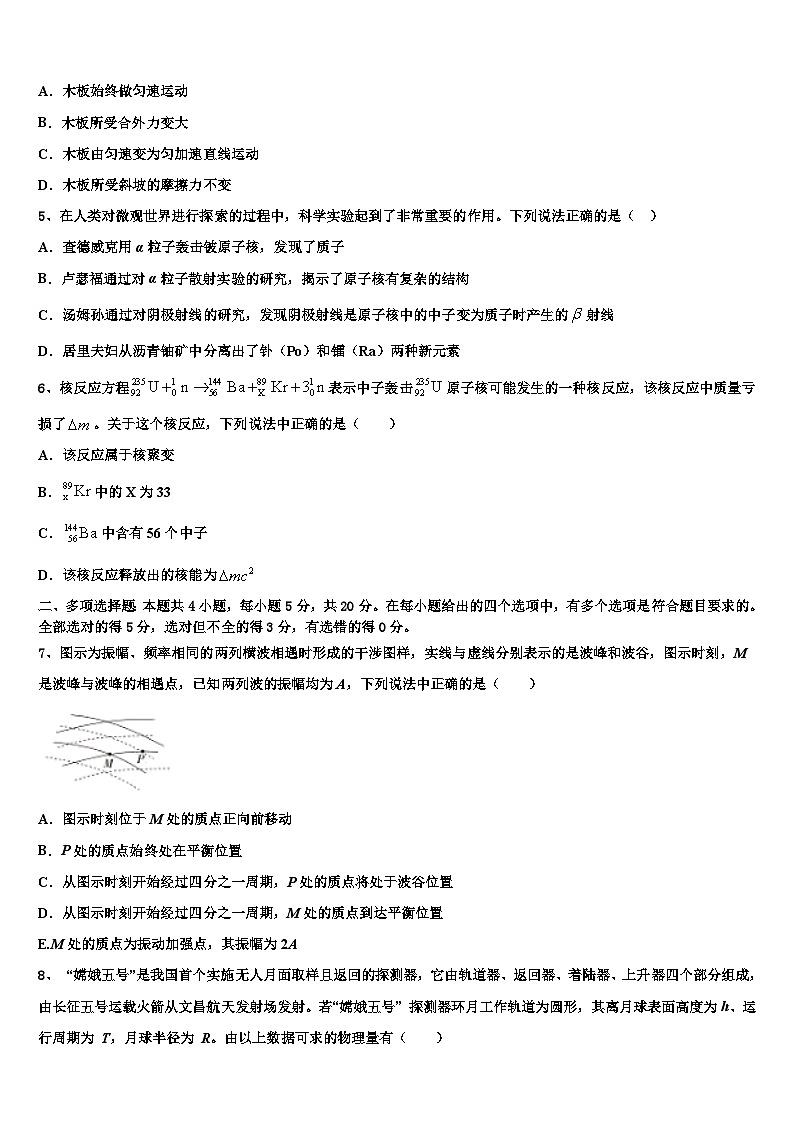 2026届海南市重点中学高三下学期第六次检测物理试卷含解析第2页
