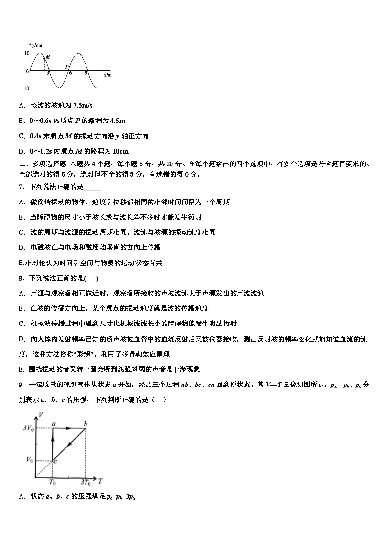 2026届河北省安平中学高三适应性调研考试物理试题含解析第3页