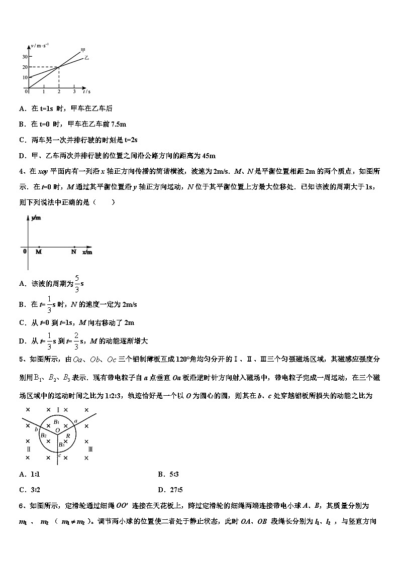 2026届河北省滦南县第一中学高三第二次调研物理试卷含解析第2页