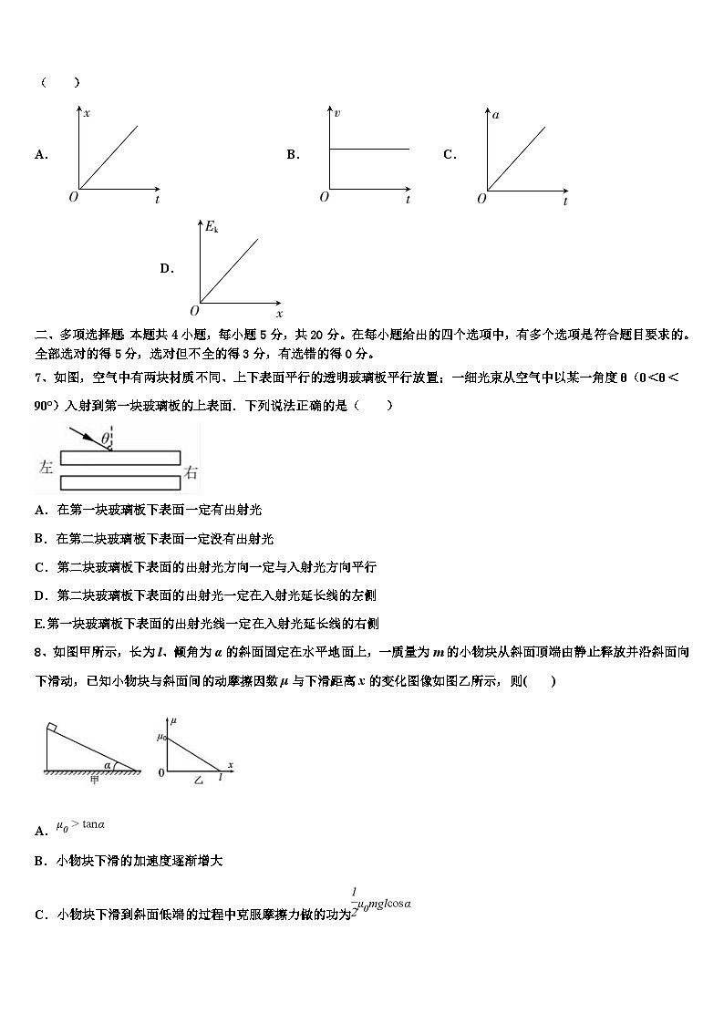 2026届河北省鹿泉一中高三下学期一模考试物理试题含解析第3页