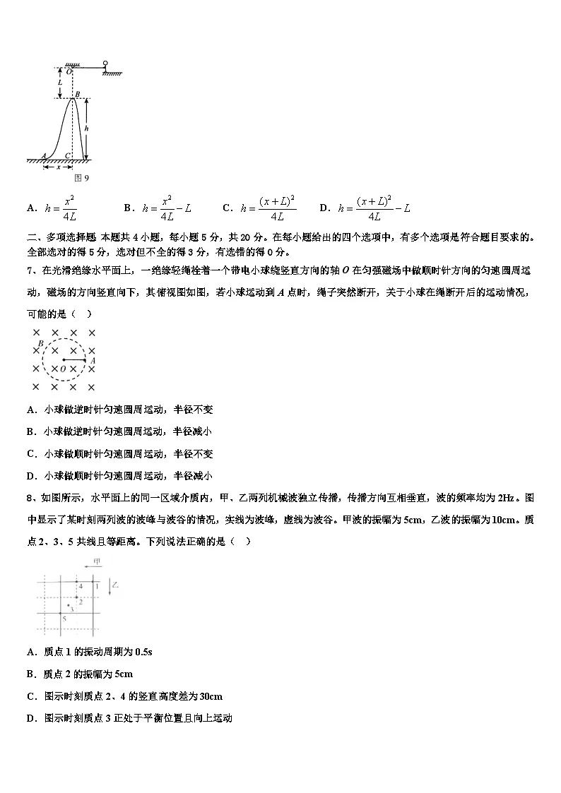 2026届河北省廊坊市六校联考高三下学期联考物理试题含解析第3页