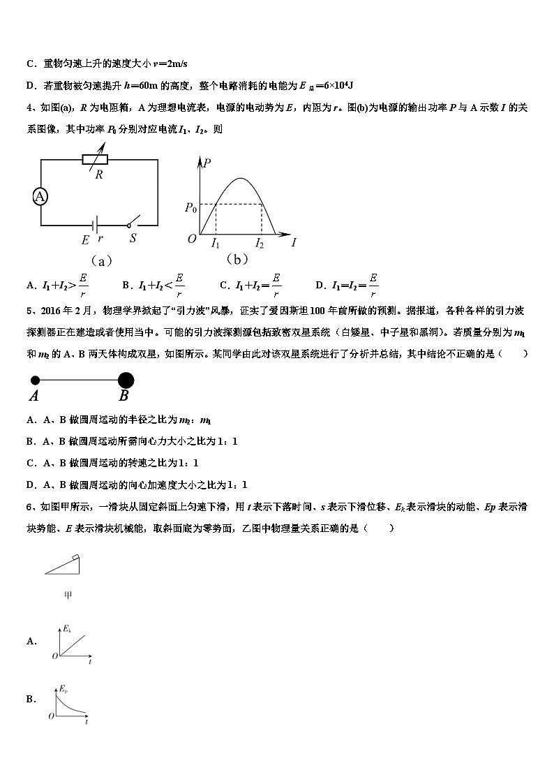 2026届河北省涞水县波峰中学高三第二次联考物理试卷含解析第2页