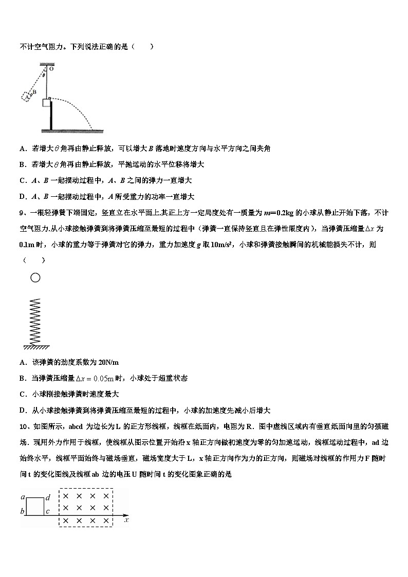 2026届河北省保定市高阳中学高考仿真卷物理试题含解析第3页