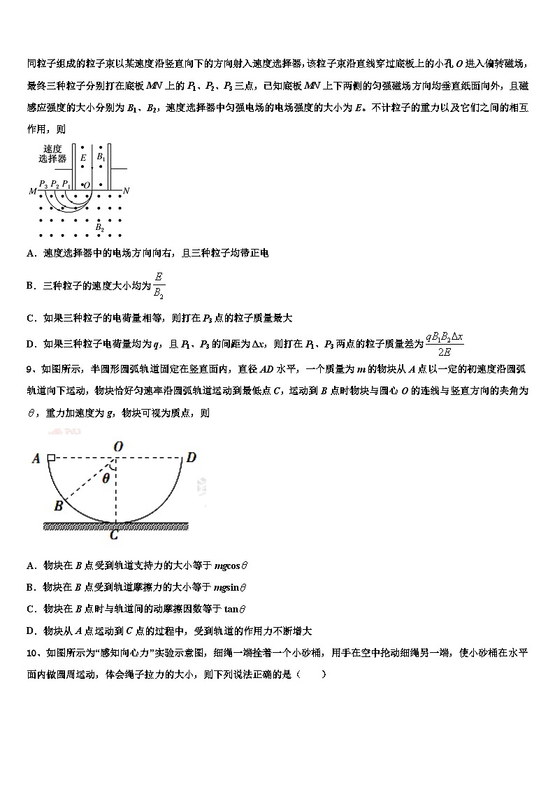 2026届河北省沧县风化店中学高考物理全真模拟密押卷含解析第3页