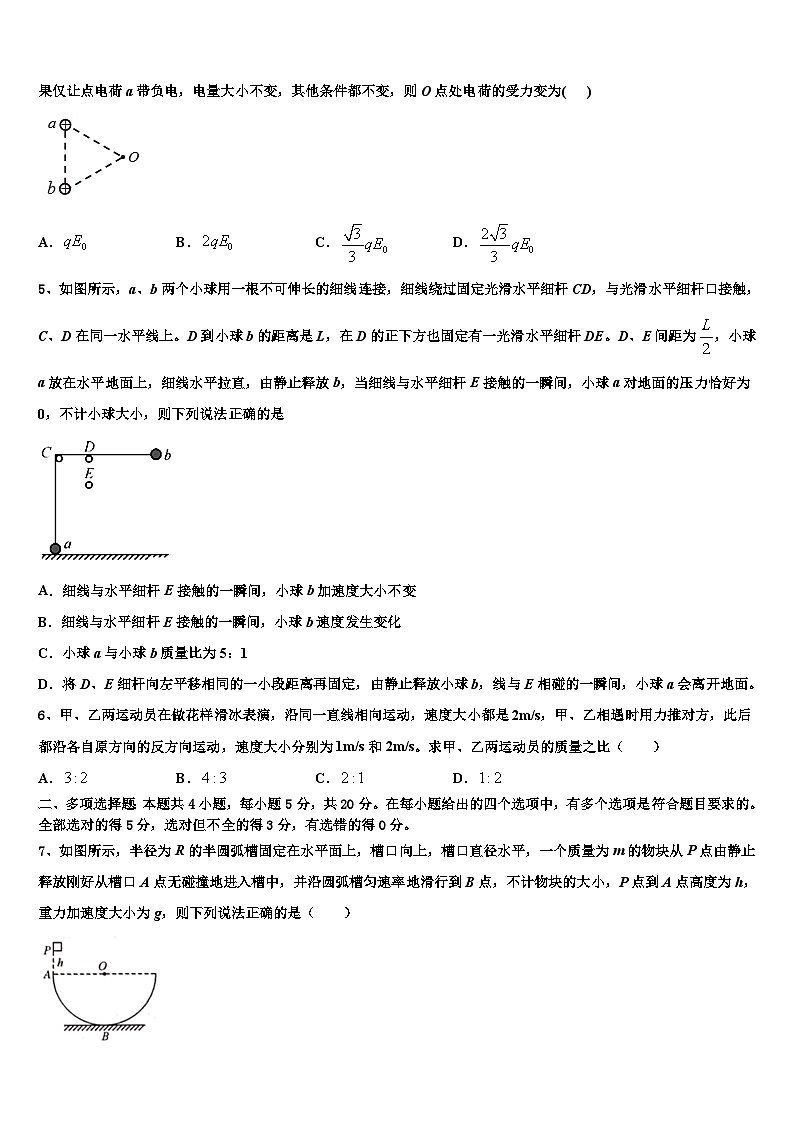 2026届河北省迁西县一中高考仿真卷物理试题含解析第2页
