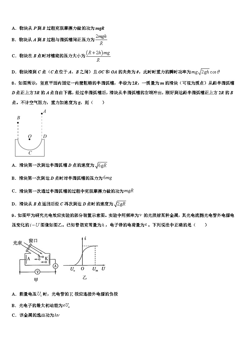 2026届河北省迁西县一中高考仿真卷物理试题含解析第3页