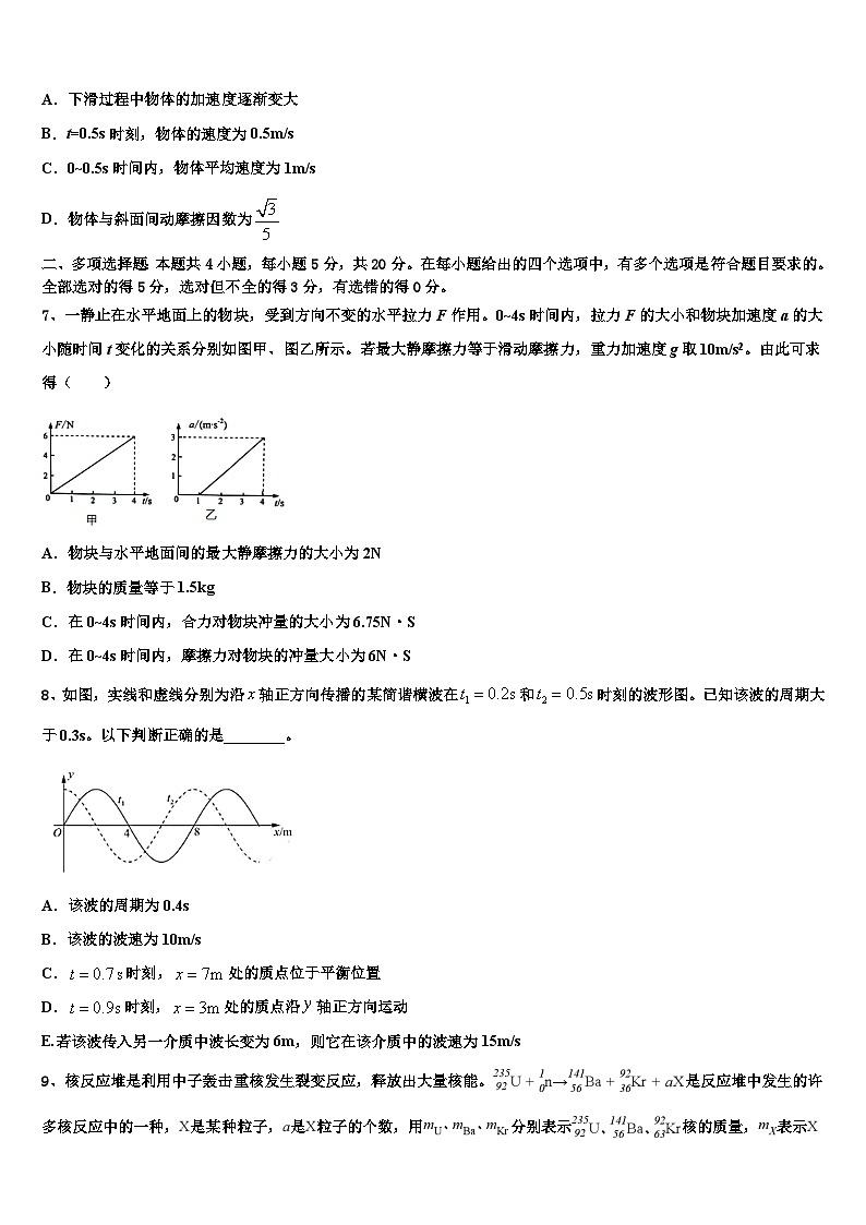 2026届河北省石家庄市康福外国语学校高考物理三模试卷含解析第3页